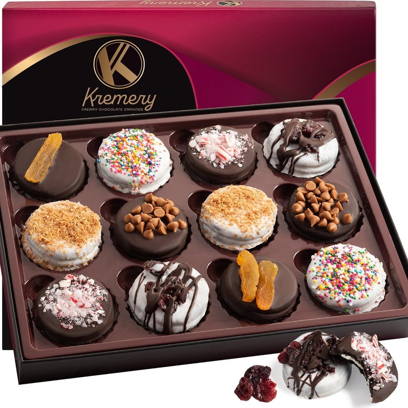 Nut Cravings Kremery Chocolate Covered Oreo Sandwich Cookies Gift Basket - Image 1